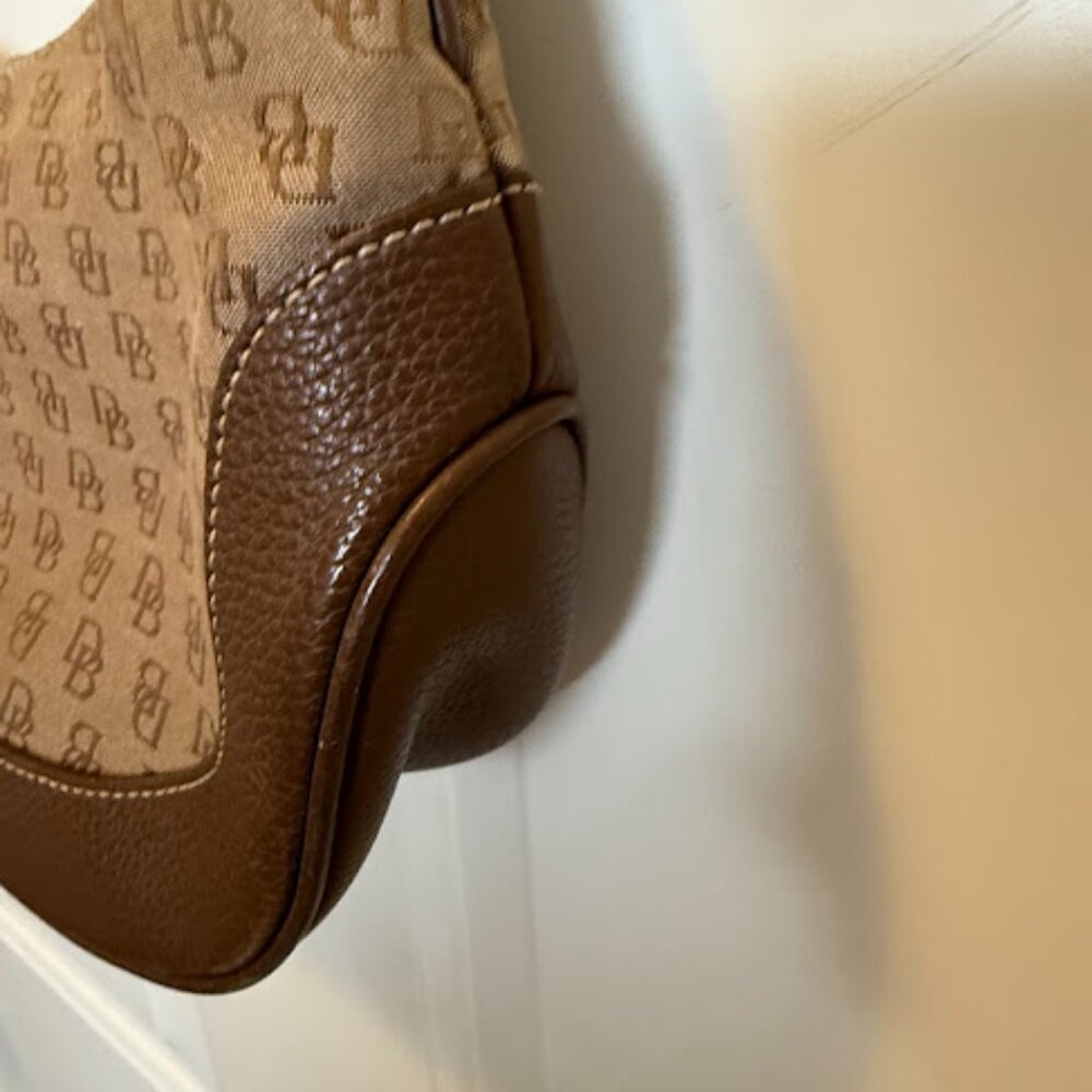 Dooney & Bourke Vintage Brown And Tan Db Monogram… - image 5